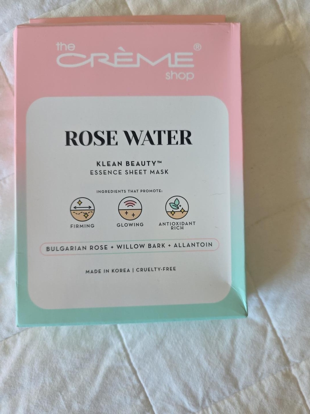The Creme Shop Rose Water Klean Beauty Essence Sheet Masks 5 Pack NEW